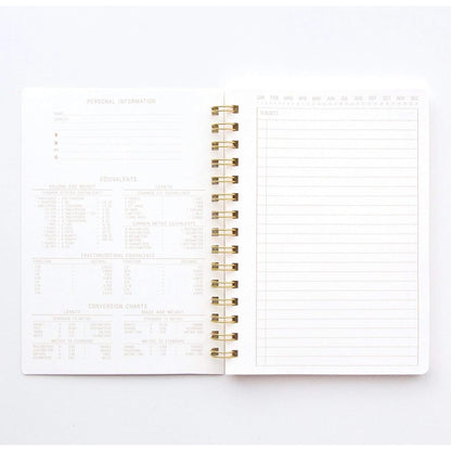 DesignWorks Ink Textured Paper Twin Wire Notebook, Daily Planner & Soft Cover Writing Journal, 160 Lined Perforated Pages, Small Spiral Notebook for Work & Journaling, 6 x 8.25 in, Juniper Green