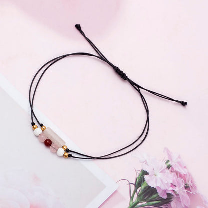MTJAHPS Protection Bracelet, empath protection, black obsidian Crystals and Healing Stones Bracelet for Women ，Luck ，Anxiety and Stress Clam Bracelet (Fertility-1)