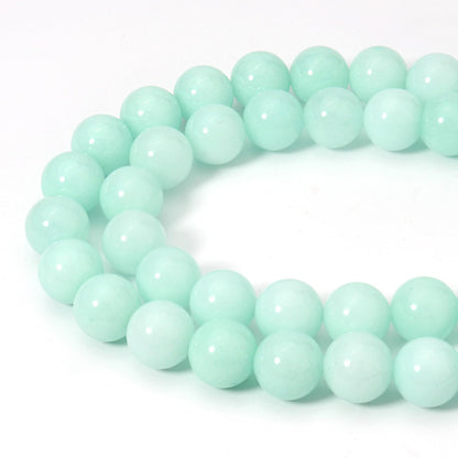 Siomia 60pcs 6mm Natural Amazonite Gemstone Beads Energy Healing Crystal Round Loose Stone Beads for Jewelry Making, DIY Bracelets Necklaces