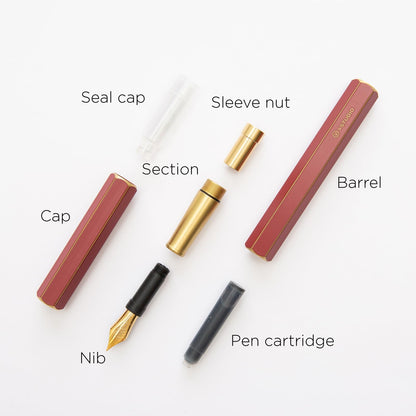 YSTUDIO Stunning Classic Revolve Fountain Pen, Schmidt Gilded Nib, Best Pen Gift Set for Men & Women, Professional, Executive Office, Nice Pens（red，M nib）
