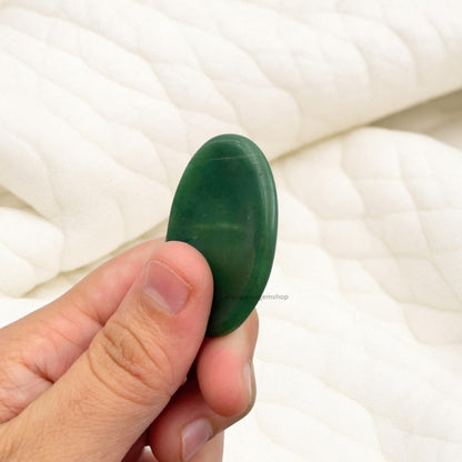 GEMSCITE Mica Green Zade Thumb Worry Stones Metaphysical Gemstone Crystal Healing Reiki Men Women Gift FENG Shui Positive Energy Love Wellness Palm Stones Wicca Powerful