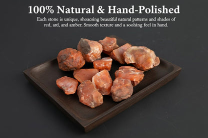 Healing Crystal Stones, 1.25-2.0" Large Reiki Healing Gemstones Natural Tumbled Polished Stones for Energy Witchcraft Therapy Meditation Pack 2 (Carnelian)
