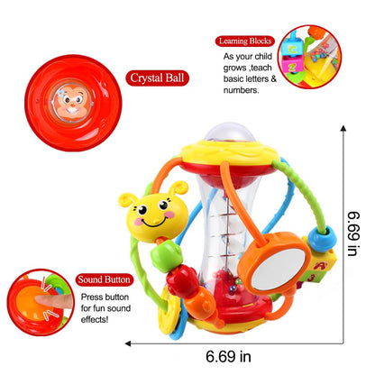 Yiosion Baby Toys 0-6-12 Months, Baby Rattle Toys Activity Ball Infant Toys 6 Month Old Baby Toys 3-6 Months, Shaker Grab Spin Travel Toys Easter Christmas Basket Stuffers Gifts