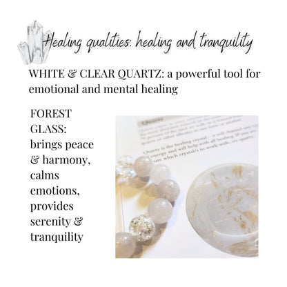 Handmade Jewelry: Crystal Bracelets for Women with Natural Gemstones - Boho Gifts by IMEL Studio (Forest Snowflake Harmony for healing and tranquility)