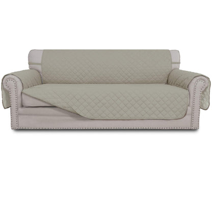 Easy-Going Reversible Couch Cover for 3 Cushion Couch Sofa Cover for Dogs Water Resistant Furniture Protector Cover with Foam Sticks Elastic Straps for Pet Cat (Sofa, Beige/Beige)