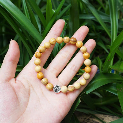 The Enchanting 8MM Palo Santo Bracelet with Sterling Silver Special Bracelets With Lasting Beautiful Fragrance