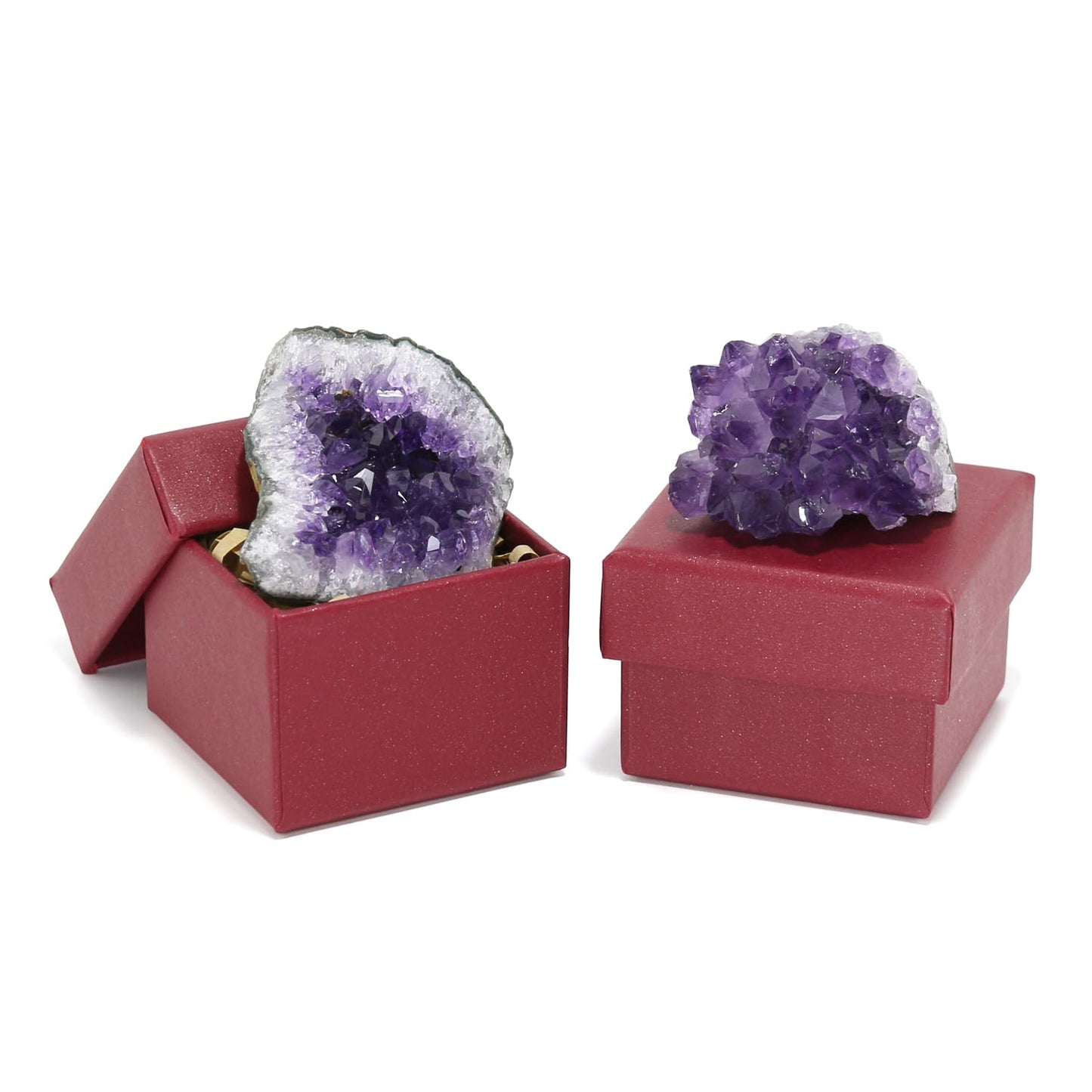 Nvzi Natural Amethyst Crystal Stone, Meditation Aid, Energy Cleansing, Sleep & Stress Relief, Healing Crystals for Feng Shui Decor, Energy Healing Tool (0.15lb)