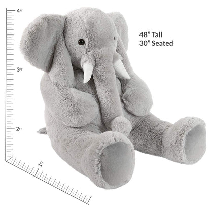 Vermont Teddy Bear Giant Elephant Stuffed Animal | 4 Foot Elephant Plush Toy and Emotional Support Plush for Kids and Adults | Crafted in the USA