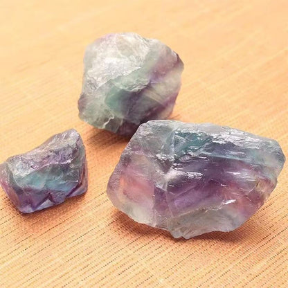 2PCS Natural Raw Stone Healing Crystals Bulk Healing Gemstones for Reiki Tumbling Fountain Rocks Meditation Garden Home Decor (Fluorite)
