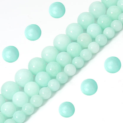 Siomia 60pcs 6mm Natural Amazonite Gemstone Beads Energy Healing Crystal Round Loose Stone Beads for Jewelry Making, DIY Bracelets Necklaces
