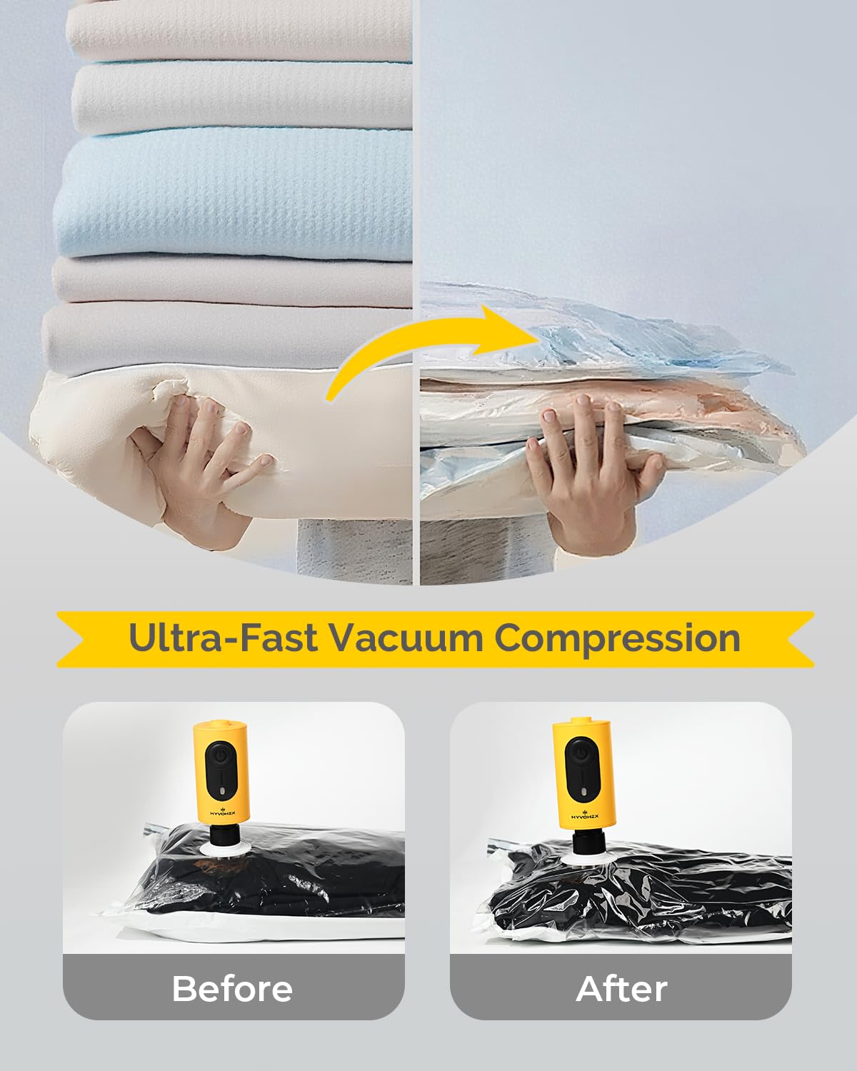 Portable Air Pump for Inflatables, 4000mAh Ultra Fast Air Mattress Pump with Advanced Heat Dissipation, 3 Nozzles Electric Air Pump Inflate Deflate for Sleeping Pads, Pool Floats, Vacuum Storage Bag