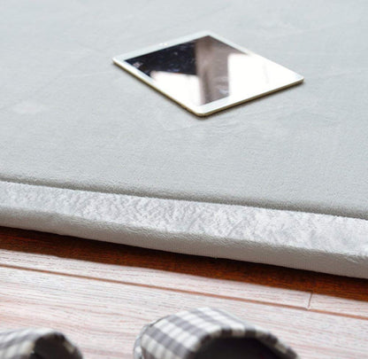 Loartee Nursery Rug Coral Velvet Crawling Rugs Mat Area Rugs Play Crawling Mat(6'7"x9'2", Gray) for Toddler Children Play Mat Yoga Mat Exercise Pads Carpet
