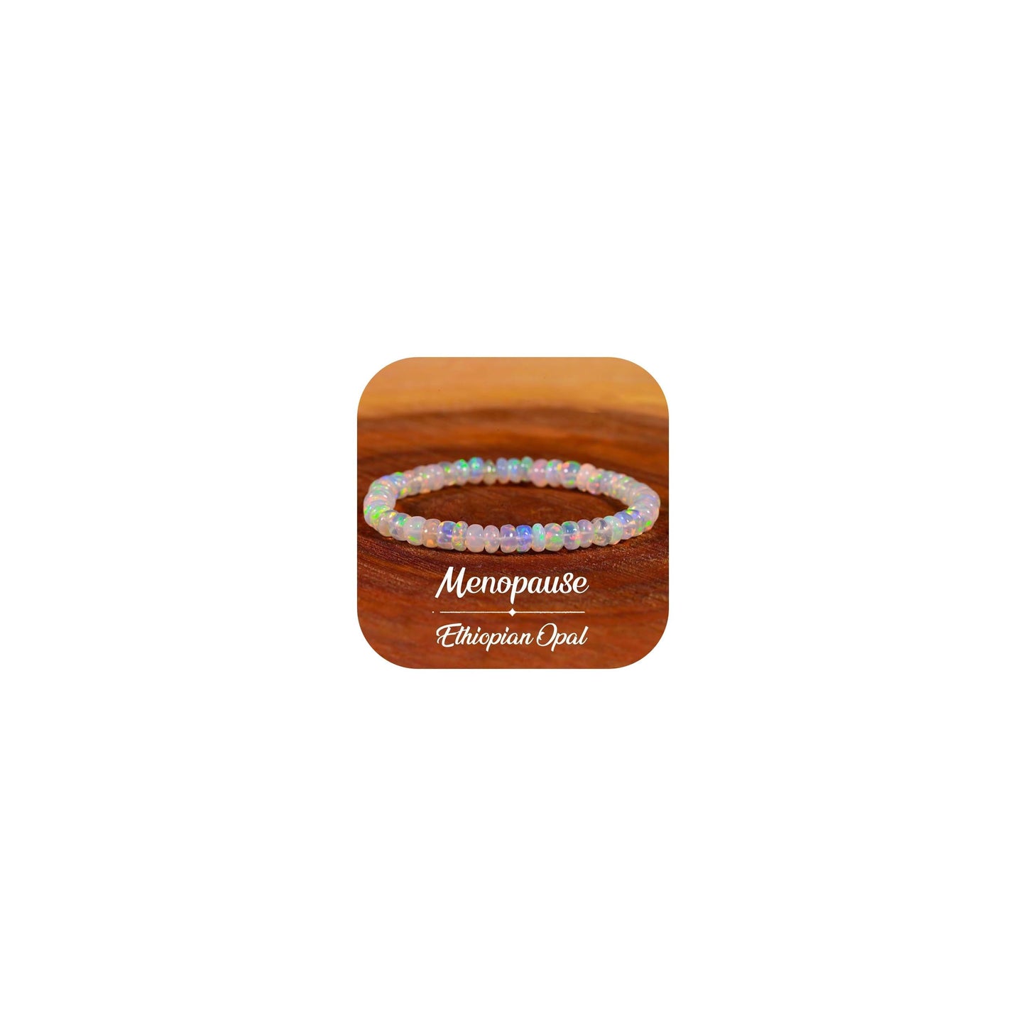 Embtrem Opal Menopause Bracelet for Women Natural Healing Crystal Bracelet for Anxiety Relief & Stress Reduction Health-Focused Gemstone Jewelry for Emotional Balance