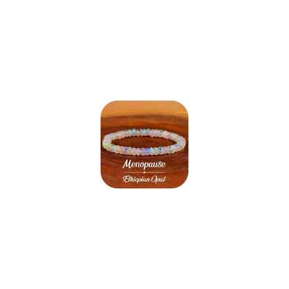 Embtrem Opal Menopause Bracelet for Women Natural Healing Crystal Bracelet for Anxiety Relief & Stress Reduction Health-Focused Gemstone Jewelry for Emotional Balance