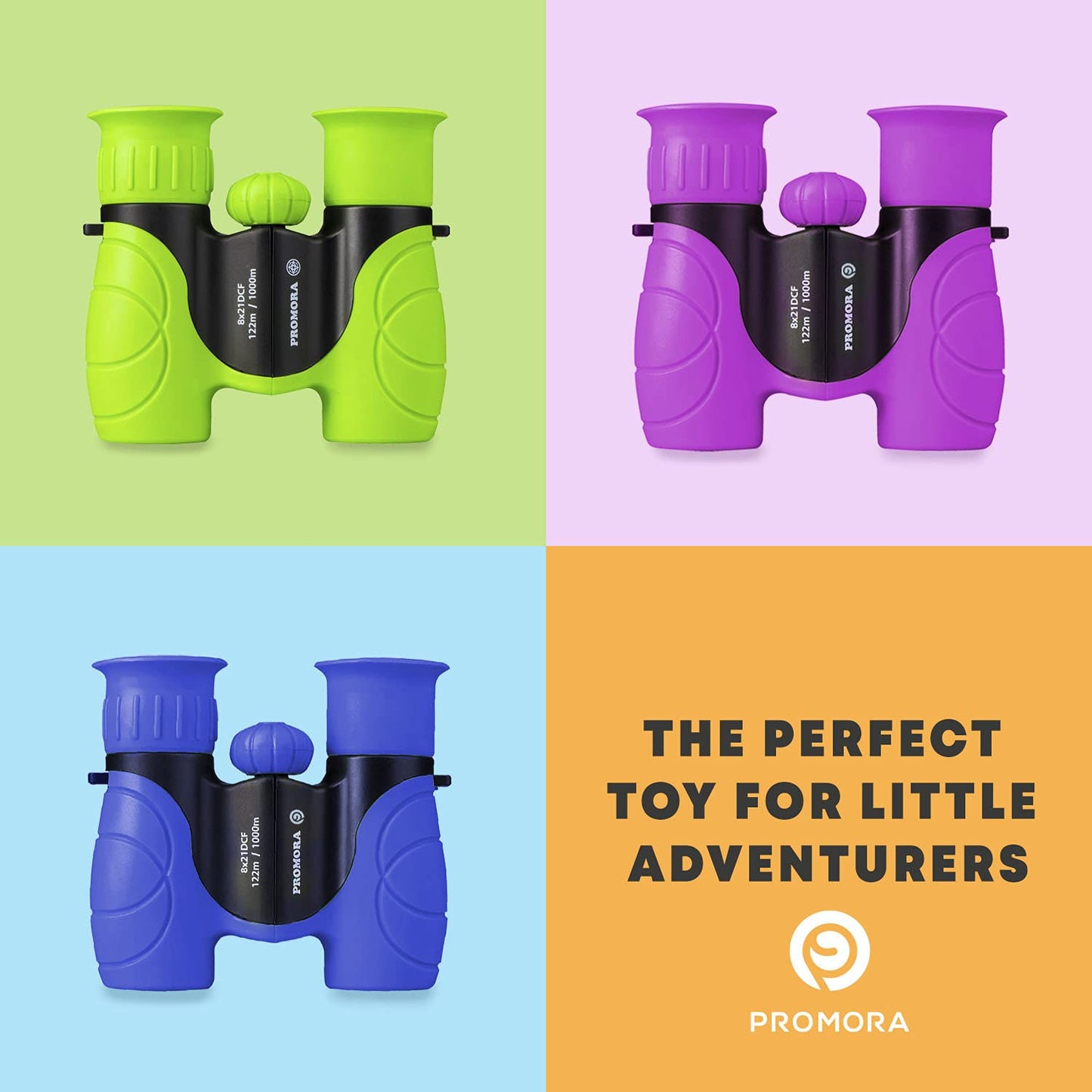 Binoculars for Kids – Perfect Toy for Little Boys and Girls – Extensive Set Incl. Magnifying Glass & Compass – Powerful Magnification 8X21 – 3 to 12 Year Old Kids for Toddler