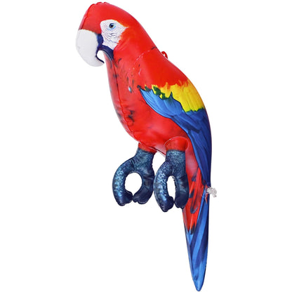 Jet Creations 24" Inflatable Scarlet Macaw Parrot Red, Yellow, Blue Animal Figure for Decor, Play, Livestock Party, Birthday,Kids Gift, Christmas, Winter