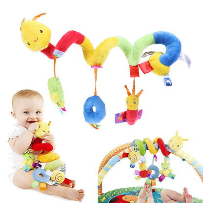 Uonlytech Baby Crib Hanging Rattles Toys, Carseat Toys Hanging Rattles Spiral Stroller Crib Cot Toy Spiral Toy Pram Hanging for Babies Boys and Girls