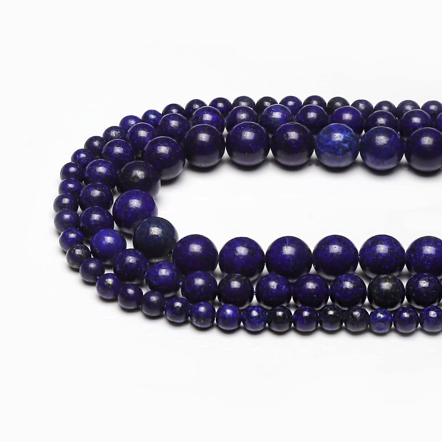 35pcs 10mm Natural Lapis Lazuli Gemstone Beads Energy Healing Crystal Round Loose Stone Beads for Jewelry Making, DIY Bracelets Necklaces
