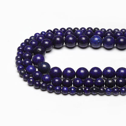 45pcs 8mm Natural Lapis Lazuli Gemstone Beads Energy Healing Crystal Round Loose Stone Beads for Jewelry Making, DIY Bracelets Necklaces