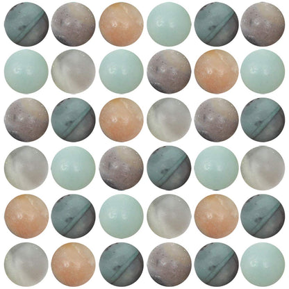 Natural Stone Beads 100pcs 10mm Amazonite Stone Round Genuine Real Stone Beading Loose Gemstone Hole Size 1mm DIY Smooth Beads for Bracelet Necklace Earrings Jewelry Making (Amazonite Green, 10mm)