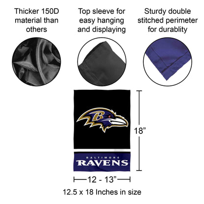 Baltimore Ravens Double Sided Garden Flag