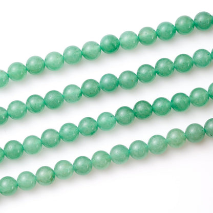 8mm 45pcs DIY Natural Green Aventurine Stone Beads Round Healing Crystal Gemstone Loose Beads for Jewelry Making Handmade Bracelet Necklace