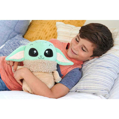 Mattel Star Wars Jumping Grogu Plush Toy with Jump Action & Sounds, Soft Doll Inspired by Star Wars Mandalorian Book of Boba Fett