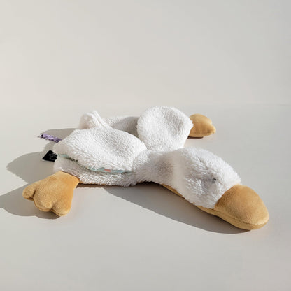 Veronea Helga The Goose, Pacifier Holder, Security Blanket Lovey, Infant Stuffed Toy, 9.8 Inches (Pack of 1) (Cannoli Cream)