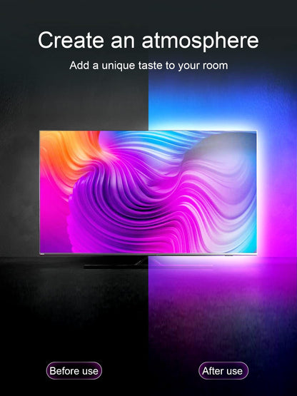 KANTUTOE LED Lights for TV, 16.4ft LED Lights for 45-75 Inch TVs, RGB TV Backlight Behind, Music Sync Bluetooth APP & Remote Control Strip Lights USB Powered for Bedroom, Gaming, Home Décor