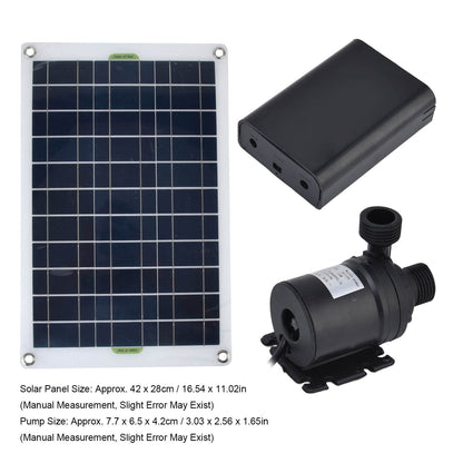 50W Solar Powered Pond Pump Kit with 800L/h Flow Rate 12V Low Noise DC Silicone Plastic for Garden Yard Fish Tank Pond Swimming Pool Outdoor and Patio