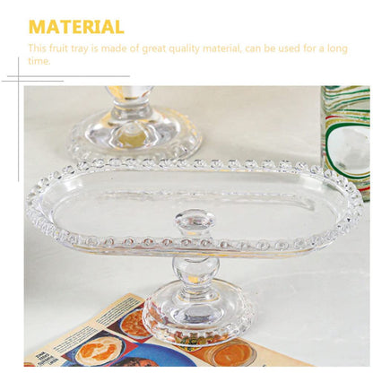 Cabilock Modern Fruits Serving Tray 9.76X5.03X4.13 Inch Decorative Snack Plate for Afternoon Tea Dining Table Buffet Use