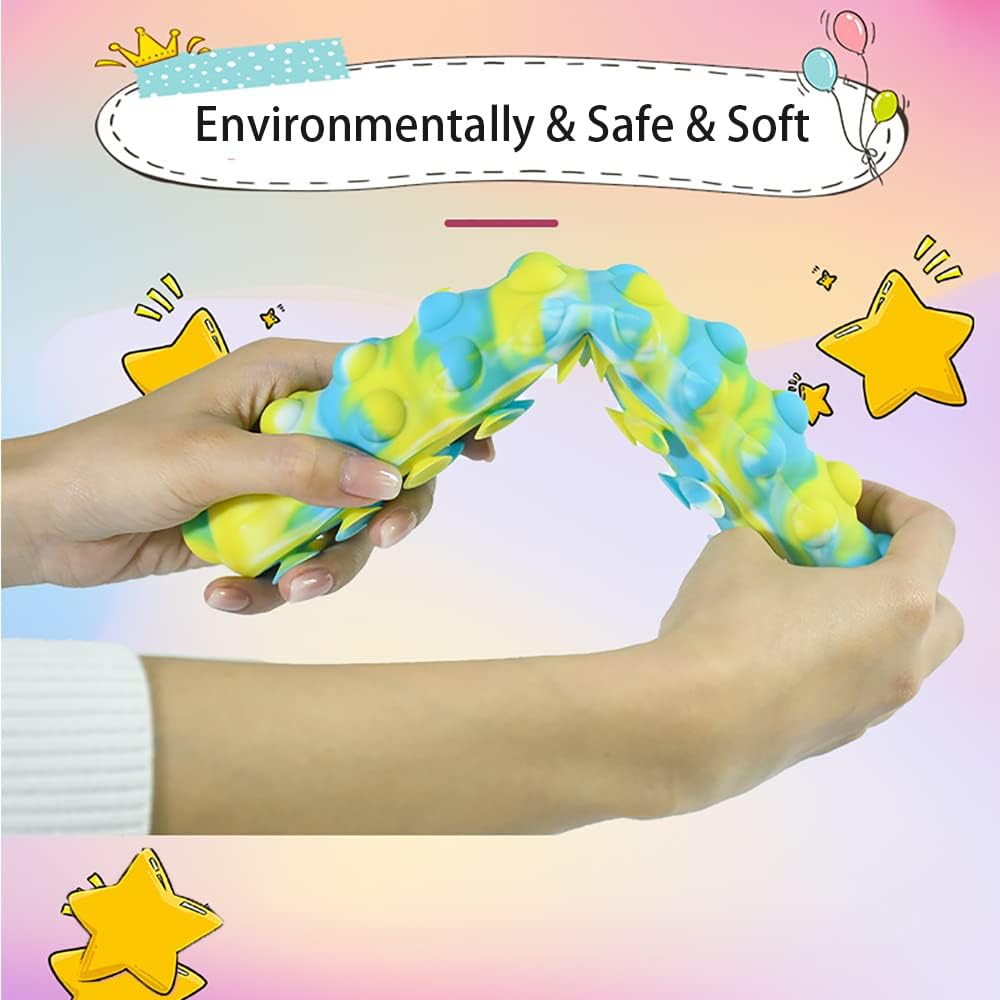 Langmeil Suction Pop Fidget Toy, Relax and Pressure Relief Toys, 3D Squeeze Anti-Pressure Popper Sensory Toys for Kids and Adults(Purple & Pink)