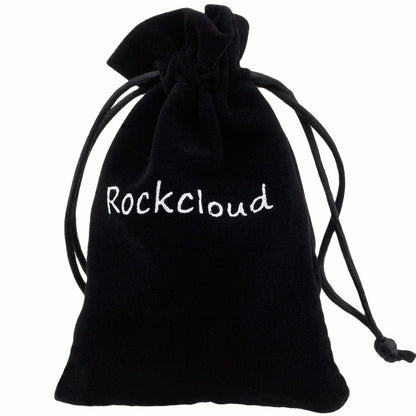 rockcloud Irregular Polished Banded Agate Palm Stones Worry Stones Pebble Healing Crystal with Velvet Bag
