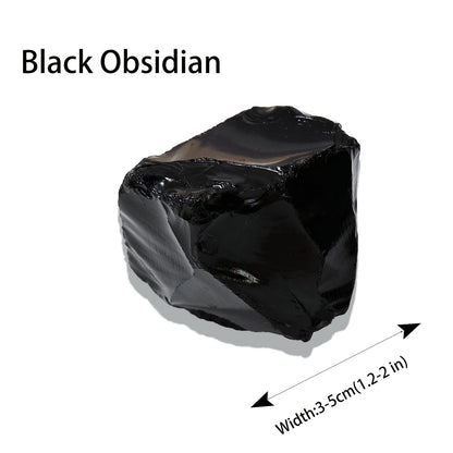 Apengshi 1.2-2'' Obsidian Raw Stone Natural Crystal Healing Crystal and Stone Rough Rocks for Fountain Home Garden Decor Meditation