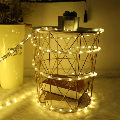 HuiZhen 100ft LED Rope Lights, 720Led Warm White Rope Lights for Outside, Connectable Rope Light, Indoor Outdoor Rope Lights Waterproof for Party, Wedding, Background, Trees, Pool, Eaves Decorations