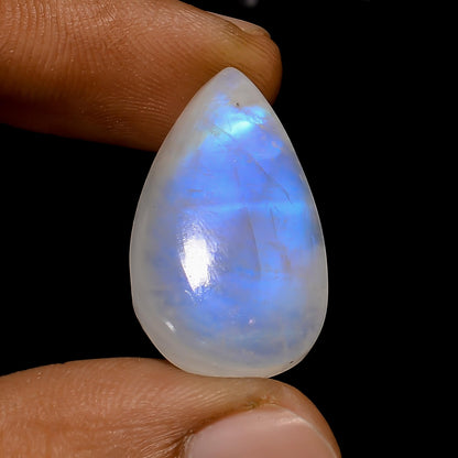 Natural Moonstone Gemstone- Healing Crystals for DIY -Loose Natural Cabochon -Perfect for Crafting Jewelry (5 pcs, 15-25mm)