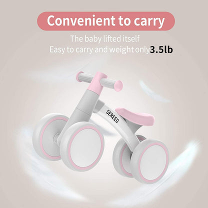 SEREED Baby Balance Bike Toys for 1 Year Old Girl Gifts, Baby Walker, One Year Old Girl Birthday Gifts, 12-24 Months Toddler Balance Bike, First Birthday Gifts