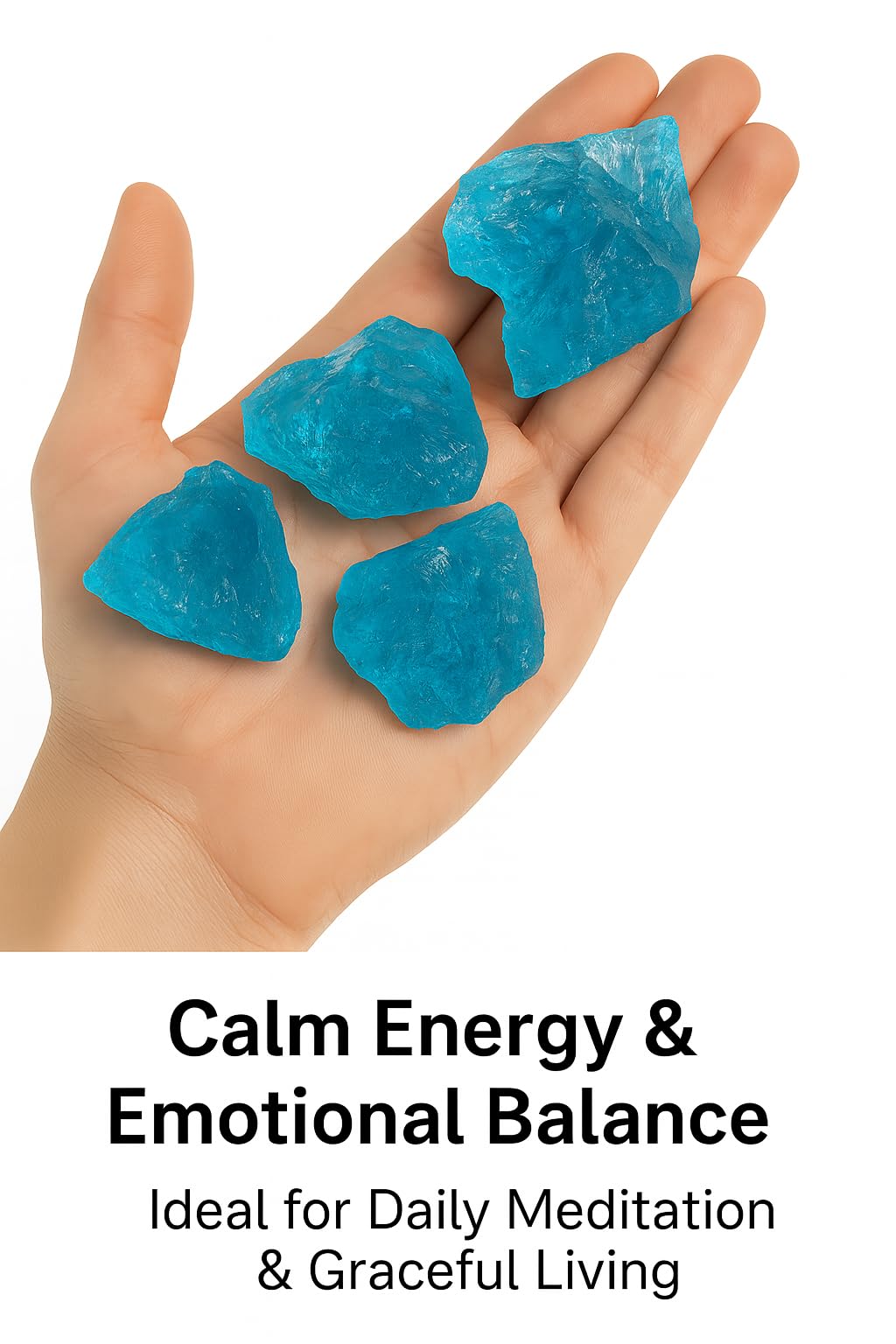 Large 1.25-2.0” Natural Aquamarine Raw Crystal Stone,Healing Gemstone for Reiki, Chakra Balancing, Meditation & Crystal Collection – Raw Aquamarine Mineral for Calmness, Clarity & Inner Peace