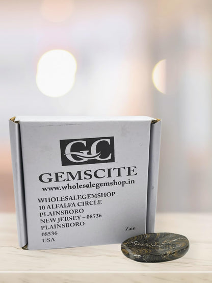 GEMSCITE Stromatolite Thumb Worry Stones Metaphysical Gemstone Crystal Healing Reiki Men Women Gift FENG Shui Positive Energy Love Wellness Palm Stones Wicca Powerful