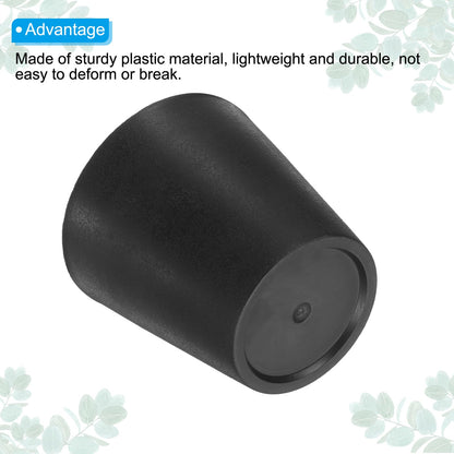 PATIKIL 3.7 Inch/9.5cm Mini Plastic Planter Pot, Modern Round Flower Pot Plant Container for Indoor Outdoor, Black