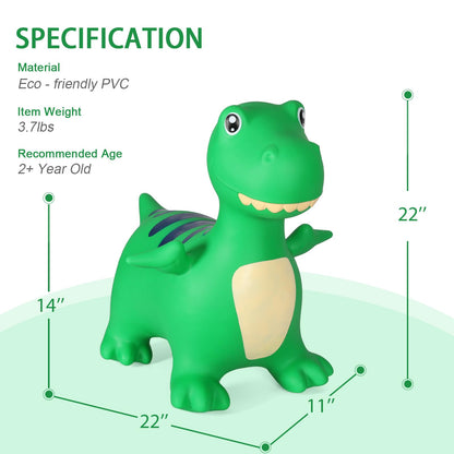 INPANY Bouncy Horse, Dinosaur Hopper Toys for 2 Year Old Boy, Toddlers Bouncing Animal, Inflatable Hopping Buddies for Kids, Ride on Rubber Bouncer, Indoor Outdoor Birthday Gifts Toy for 3 4 Yr Girl