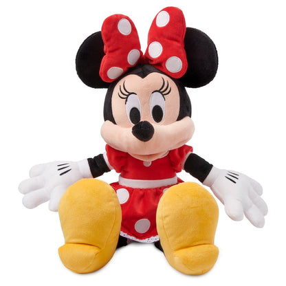 Disney Store Official Minnie Mouse Red Dress Medium Soft Toy for Kids, Cuddly Character with Fuzzy Texture and Embroidered Details, Disney Plushy Suitable for All Ages.