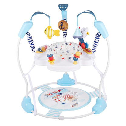 Furmubei Baby Activity Center, 3-in-1 Baby Jumper, Infant Activity Center with 360° Rotating Seat, Music, Lights, 3 Adjustable Heights, Infant Activity Jumper for 6+ Months JP2401