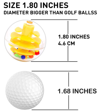 WEofferwhatYOUwant 6 Ball Drop Rattle Balls – Replacement Set for Toddlers | 1.8” Large Clear Plastic Activity Balls | Safe Durable Sensory STEM Toy Add-On Compatible with Ball Drop Tower