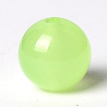 100Pcs Natural Stone 8mm Mint Green Jasper Round Loose Gemstone Energy Healing Beads Hole Size 1mm DIY Smooth Beads for Bracelet Necklace Earrings Jewelry Making