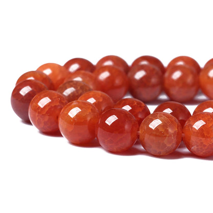8mm 45pcs Natural Red Dragon Vein Agate Stone Beads for Jewelry Making Energy Healing Round Beads DIY Bracelet Necklace Accessories 15" (8mm, Red Dragon Vein Agate)