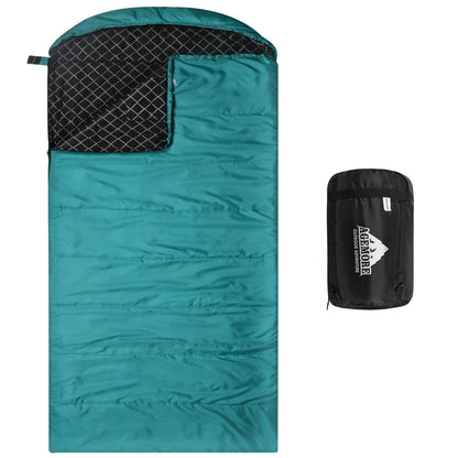 AGEMORE Cotton Flannel Sleeping Bag for Adults, Lightweight XXL Cotton Sleeping Bag for Camping Backpacking or Hiking, Water Resistant, 3-4 Season Warm & Cool Weather