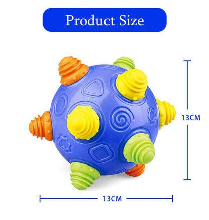 Toddlers Baby Music Shake Dancing Ball Toy, Move and Crawl Ball Toys for Kids,Bouncing Sensory Learning Ball Toys Ideal Gift for Baby Boys and Girls, Endless Fun for Children (Navy Blue),18+ Months