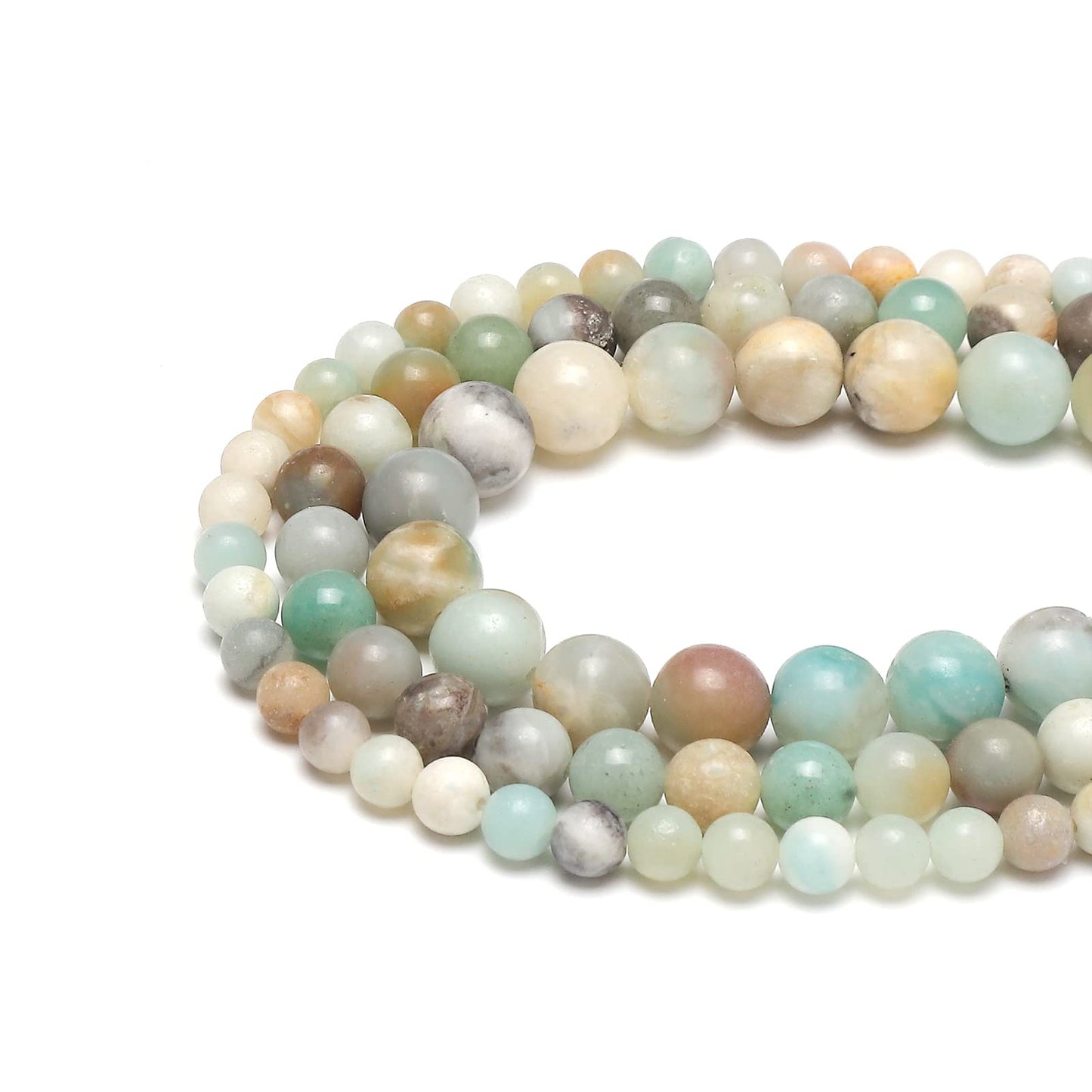 35pcs 10mm Natural Amazonite Gemstone Beads Energy Healing Crystal Round Loose Stone Beads for Jewelry Making, DIY Bracelets Necklaces