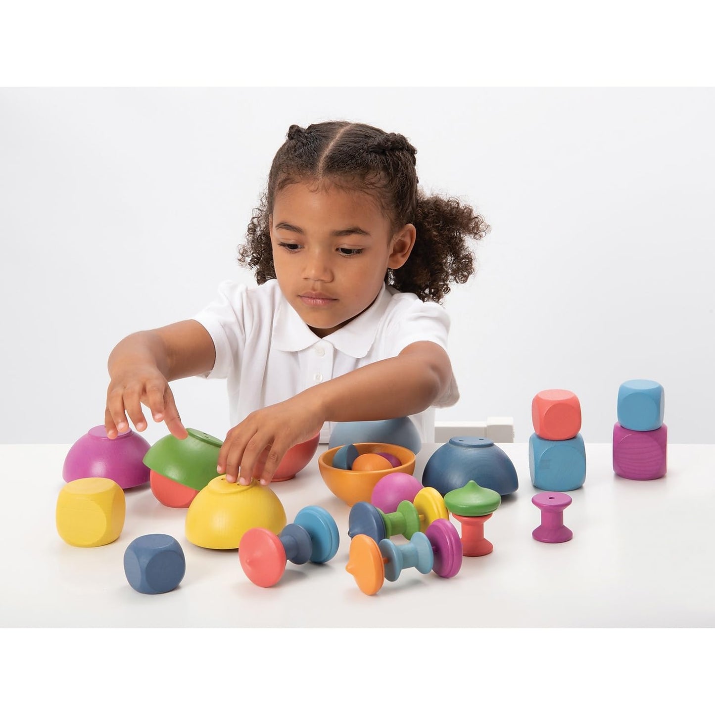 TickiT Rainbow Wooden Super Set | Set of 84 | 12 Shapes | 7 Colors | Loose Parts Play Set for Babies and Toddlers 10m+ | Inspire Curiosity and Open-Ended Play